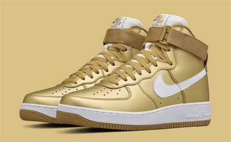 gold nikes sneakers